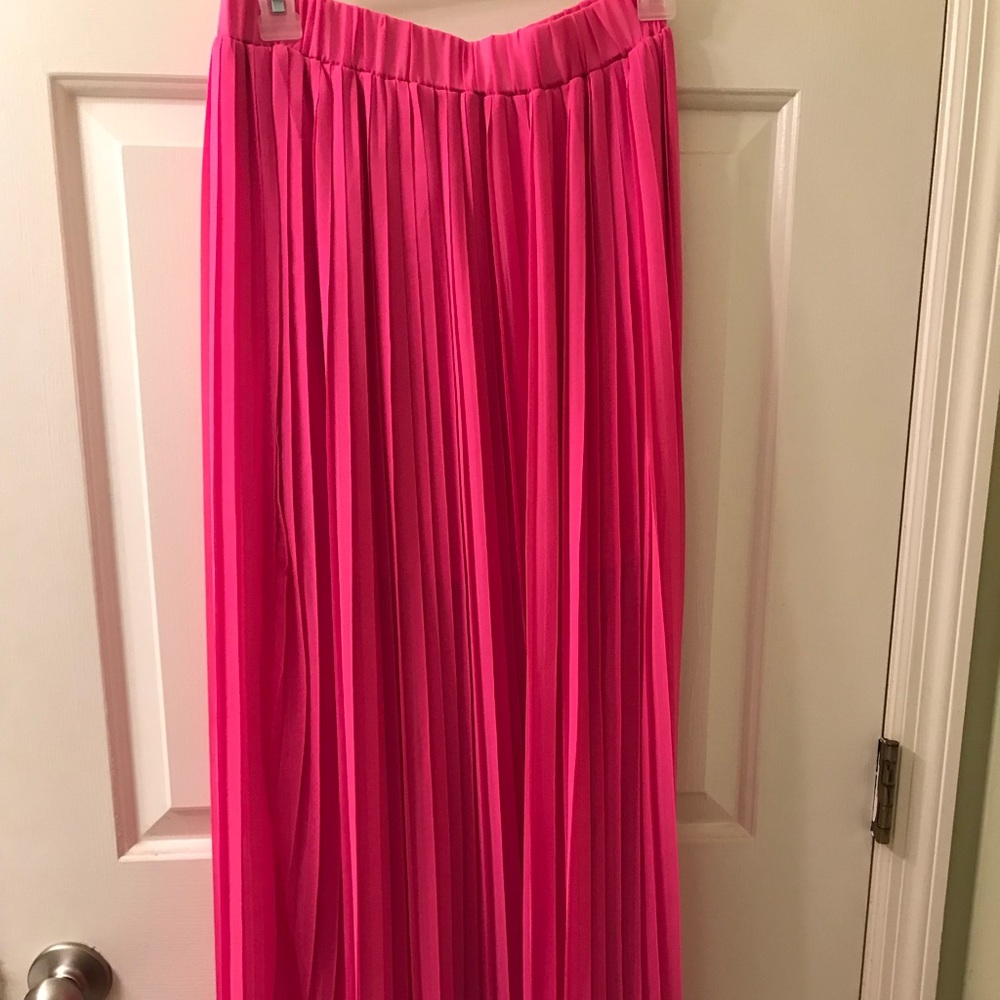 Pink maxi skirt